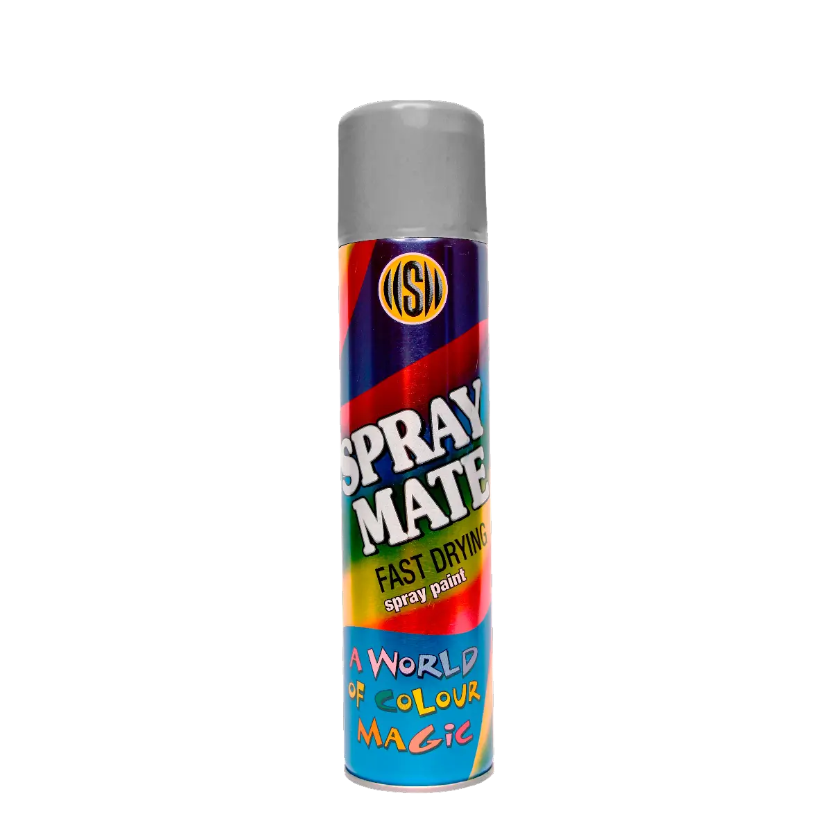 Light grey spray paint can