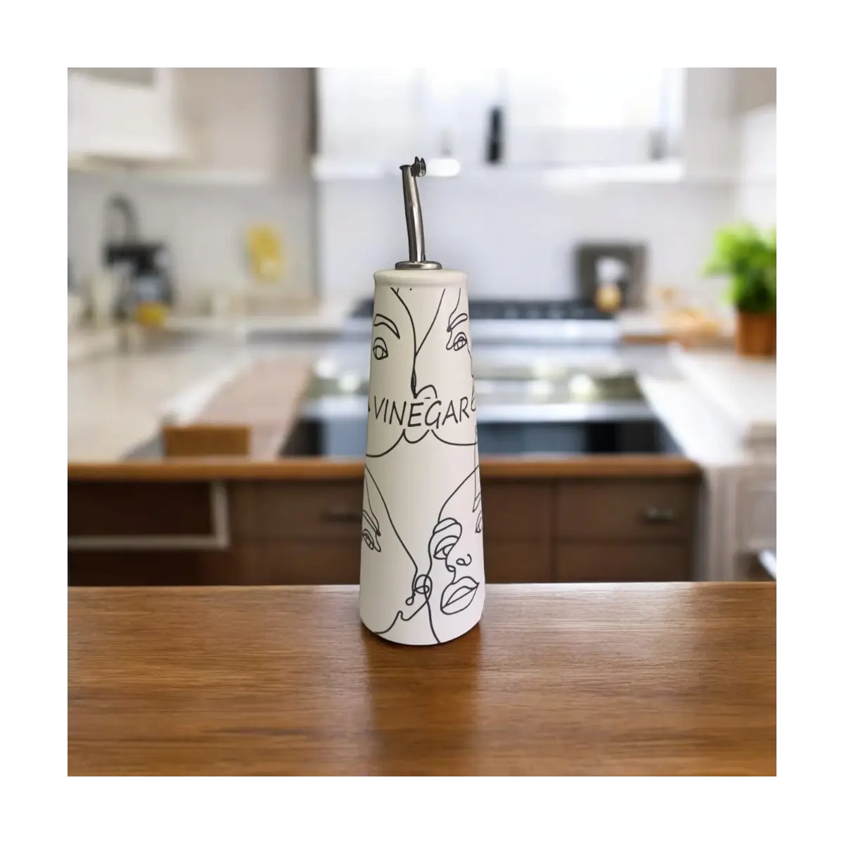 Ceramic vinegar pourer bottle