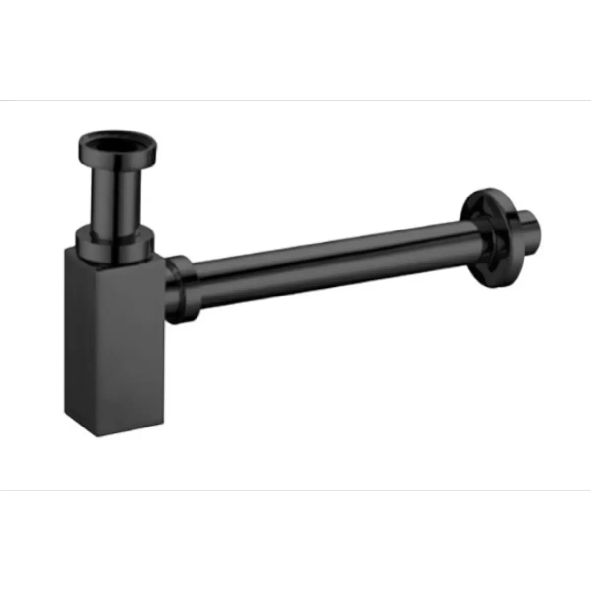 Black square bottle trap parts