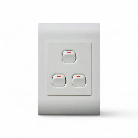 Lesco 100X50Mm 3 Lever 1Way Pipelli Wh Light Switch Three Lever