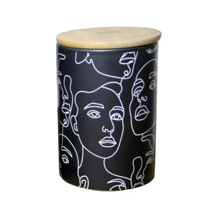 Ceramic kitchen canister set