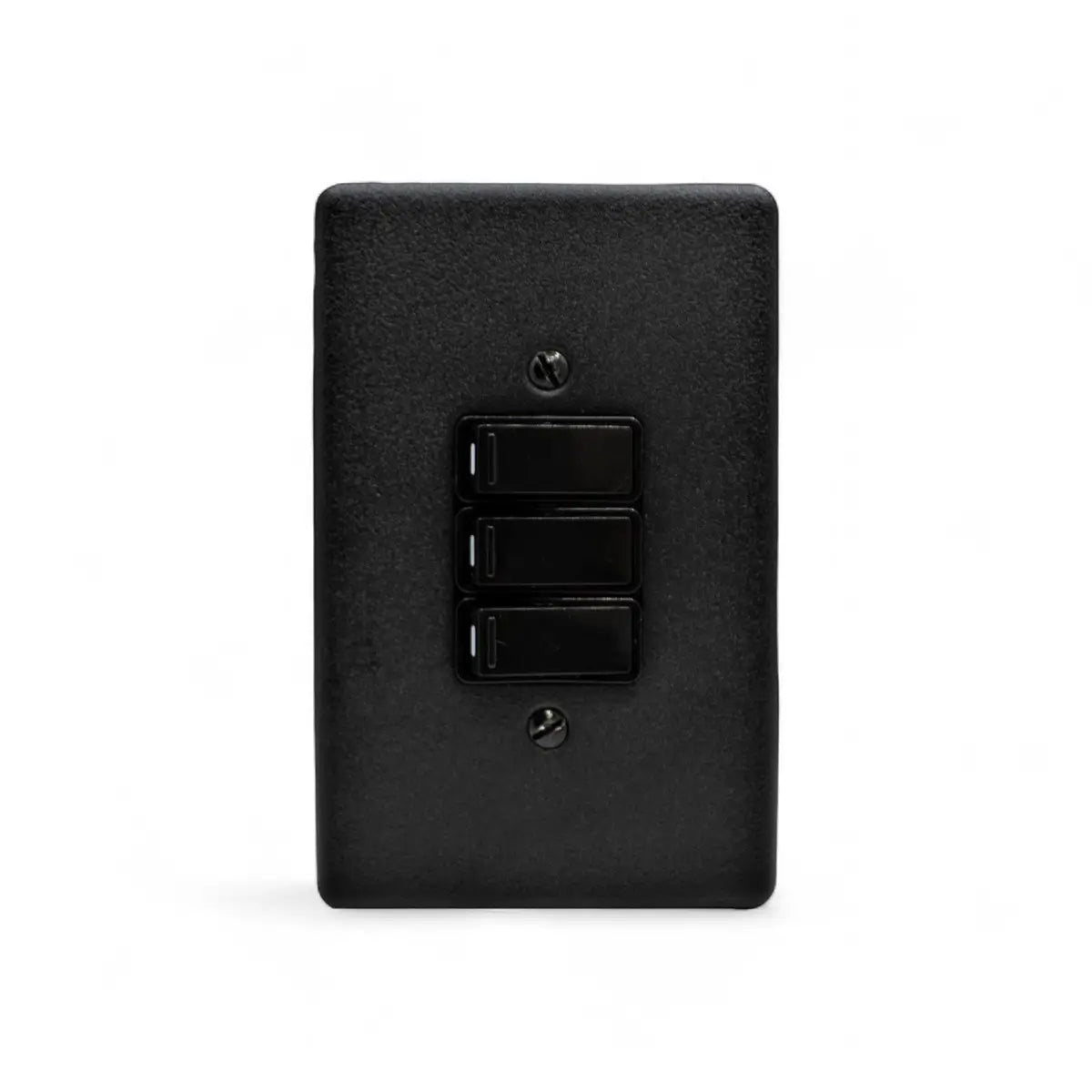 Lesco 100X50Mm 3 Lever Switch Matt Black Light Switches