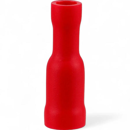 Pre-Insulated Female Bullet Terminal - Red 4mm (25-Pack)