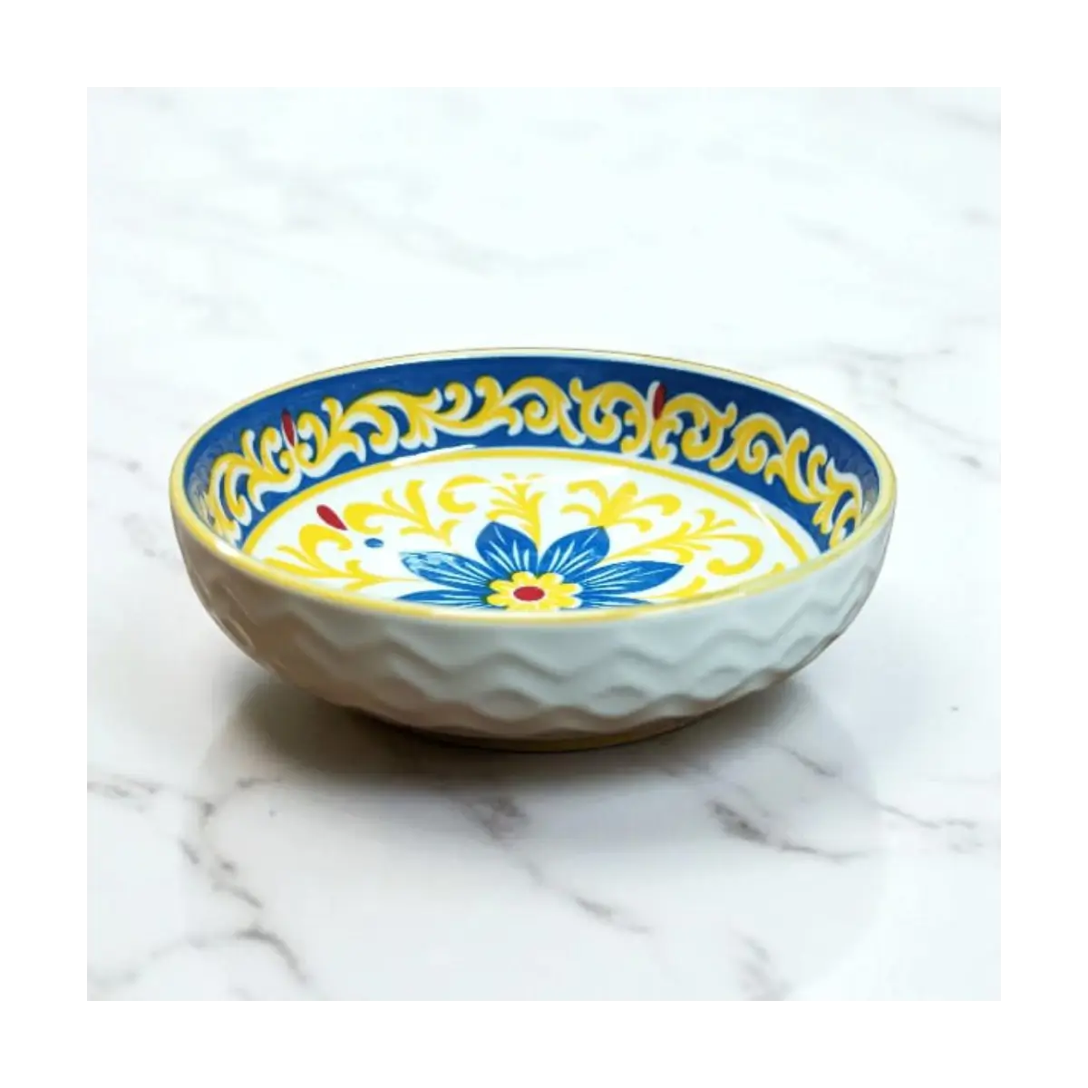 Embossed ceramic dish 12cm