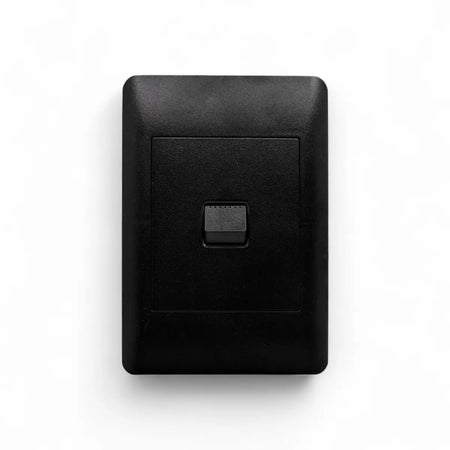 Lesco Switch Apollo 100X50Mm 1Lever 1W Edgy Sapphire Blk Light Switches