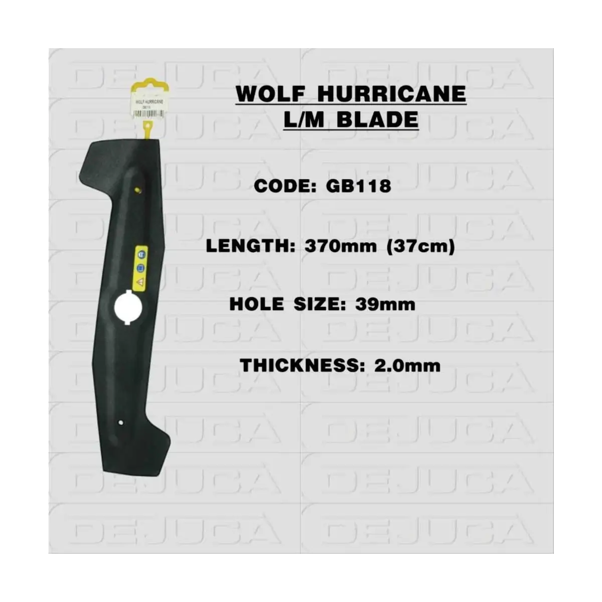 Hurricane mower blade replacement