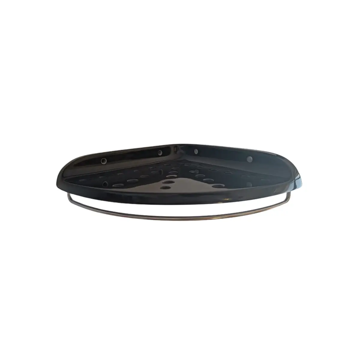 Black corner shower shelf