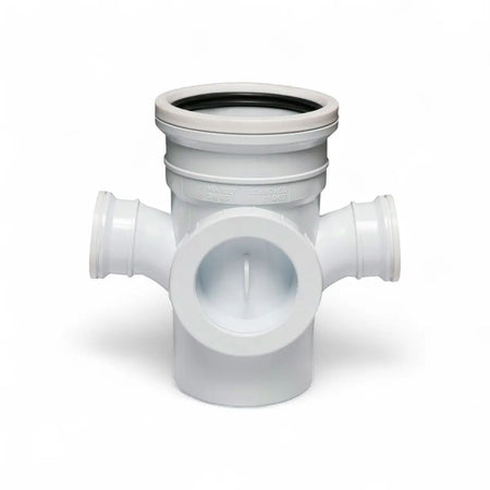 110mm X 50mm Soil/Vent Double Reducing Junction With Inspection Eye