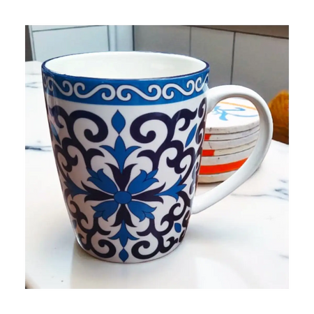 Patterned ceramic mug