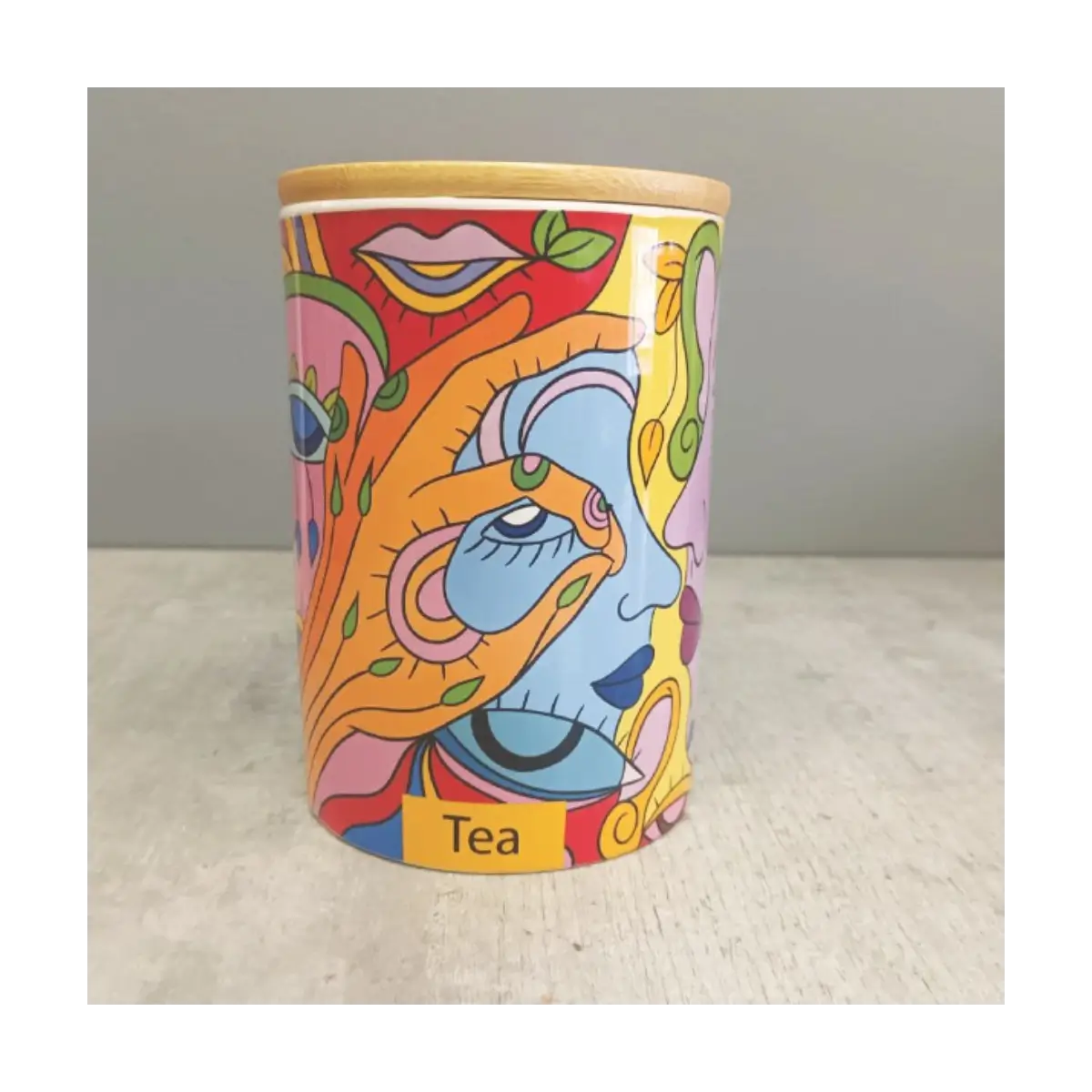 Ceramic kitchen canister set
