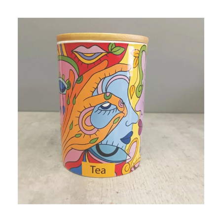 Ceramic kitchen canister set