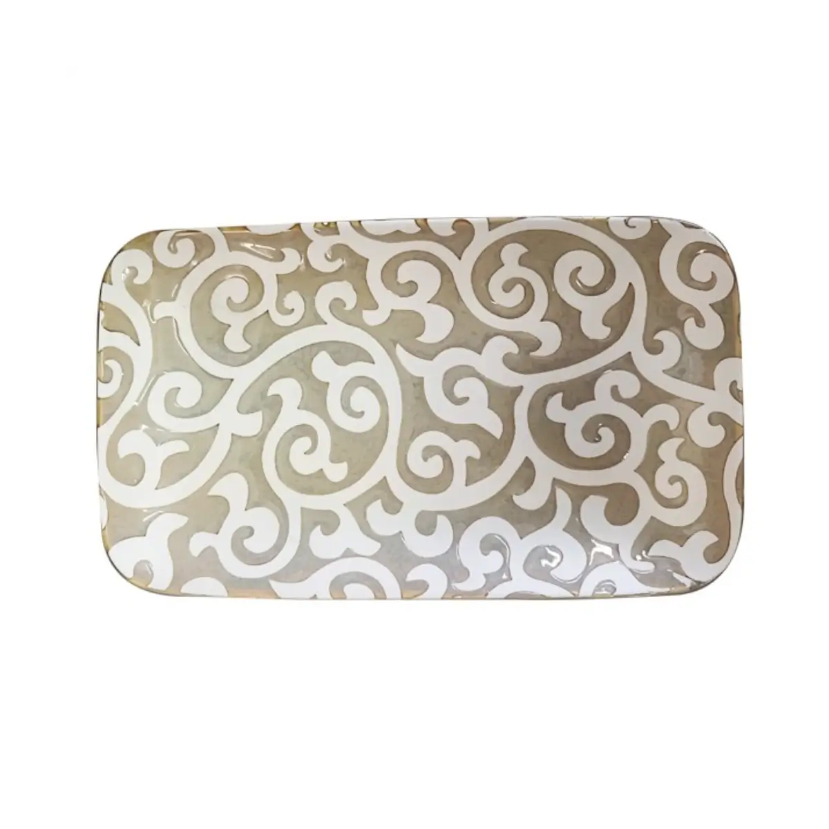 Ceramic rectangular serving platter