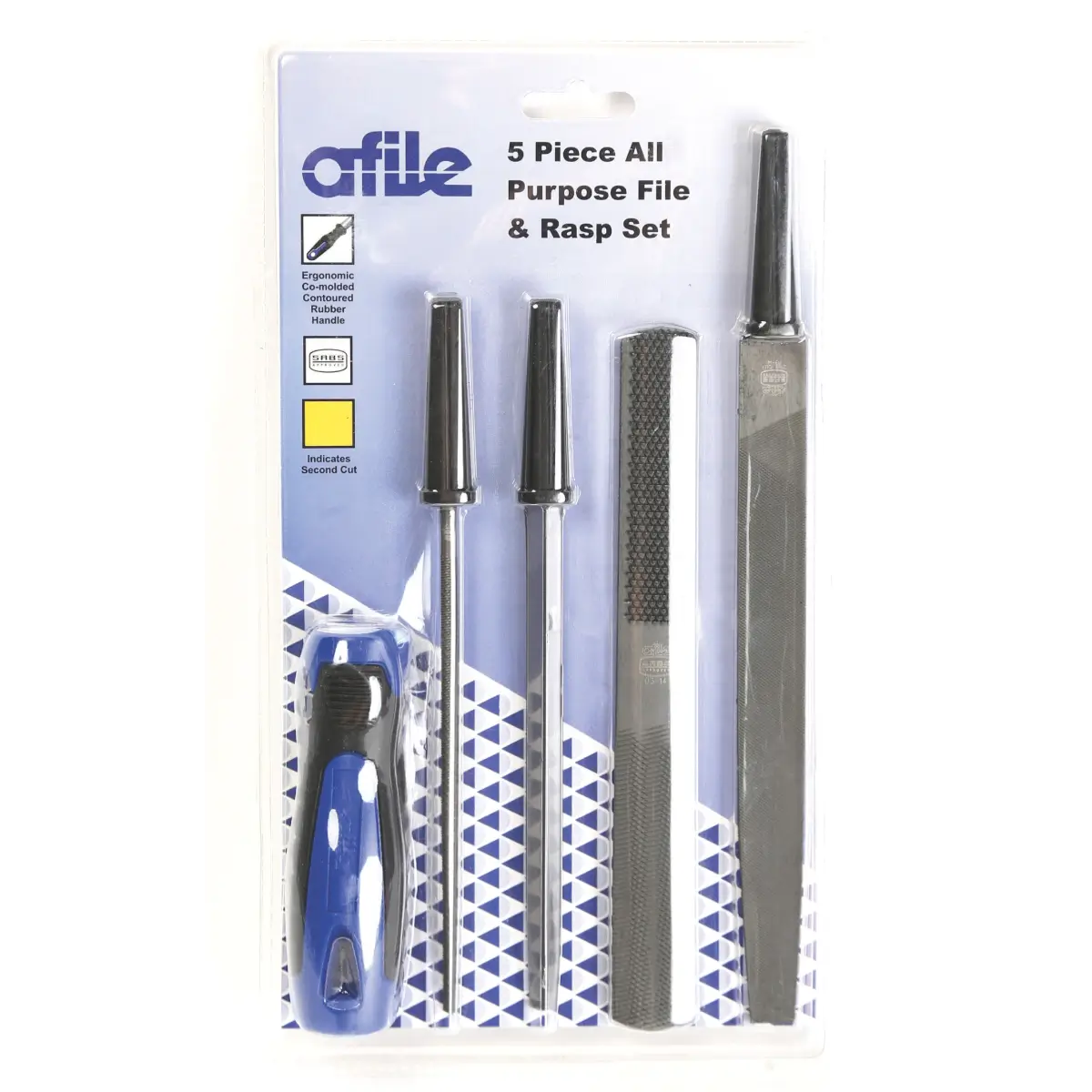 Five piece blister file set