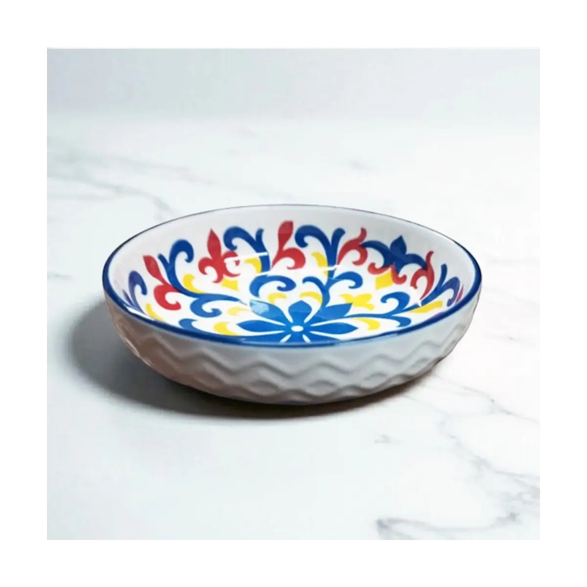 Embossed ceramic dish 12cm