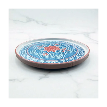 Stackable flat dinner plate