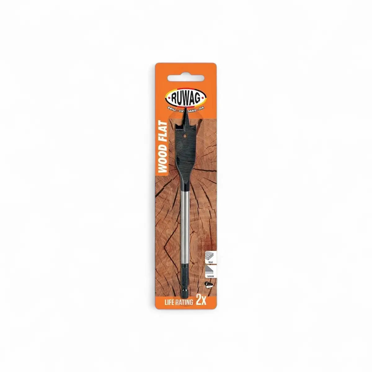 Flat Wood Drill Bit (Carded)