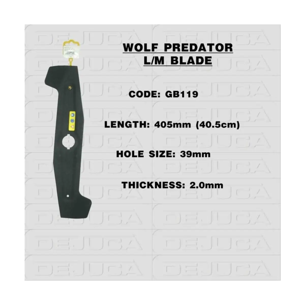 Replacement lawnmower blade predator