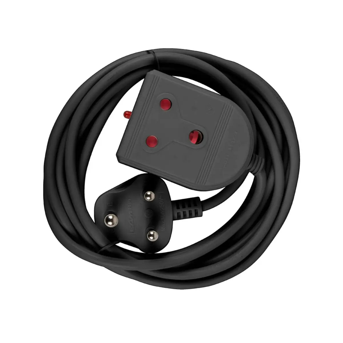 16A black extension cord