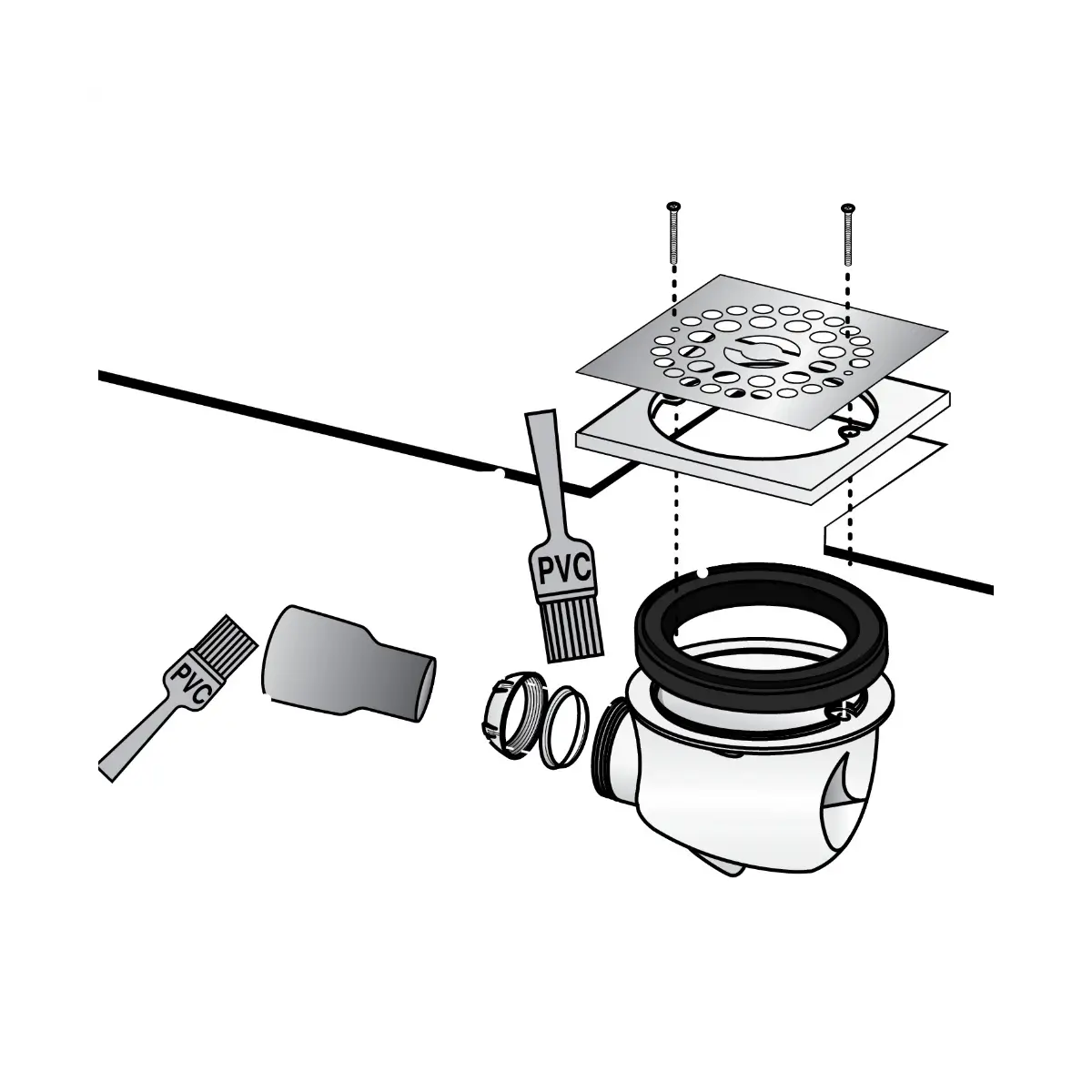 90mm shower waste drain
