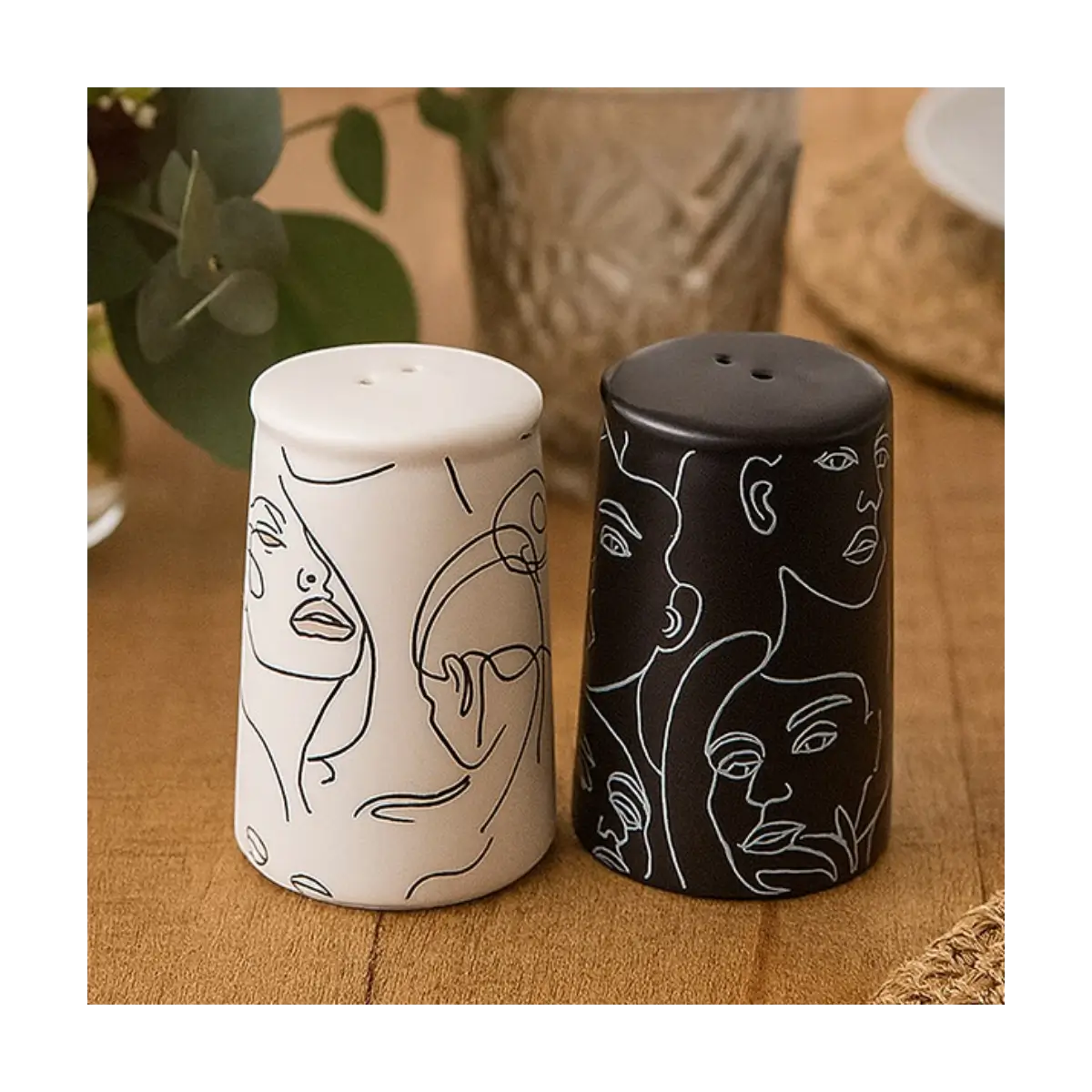 Ceramic salt and pepper shakers