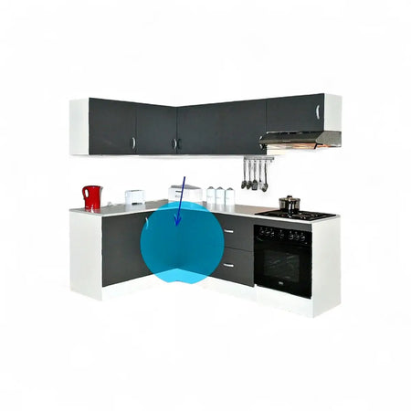 Modular Corner Floor Unit 1000mm - Vermont Slate