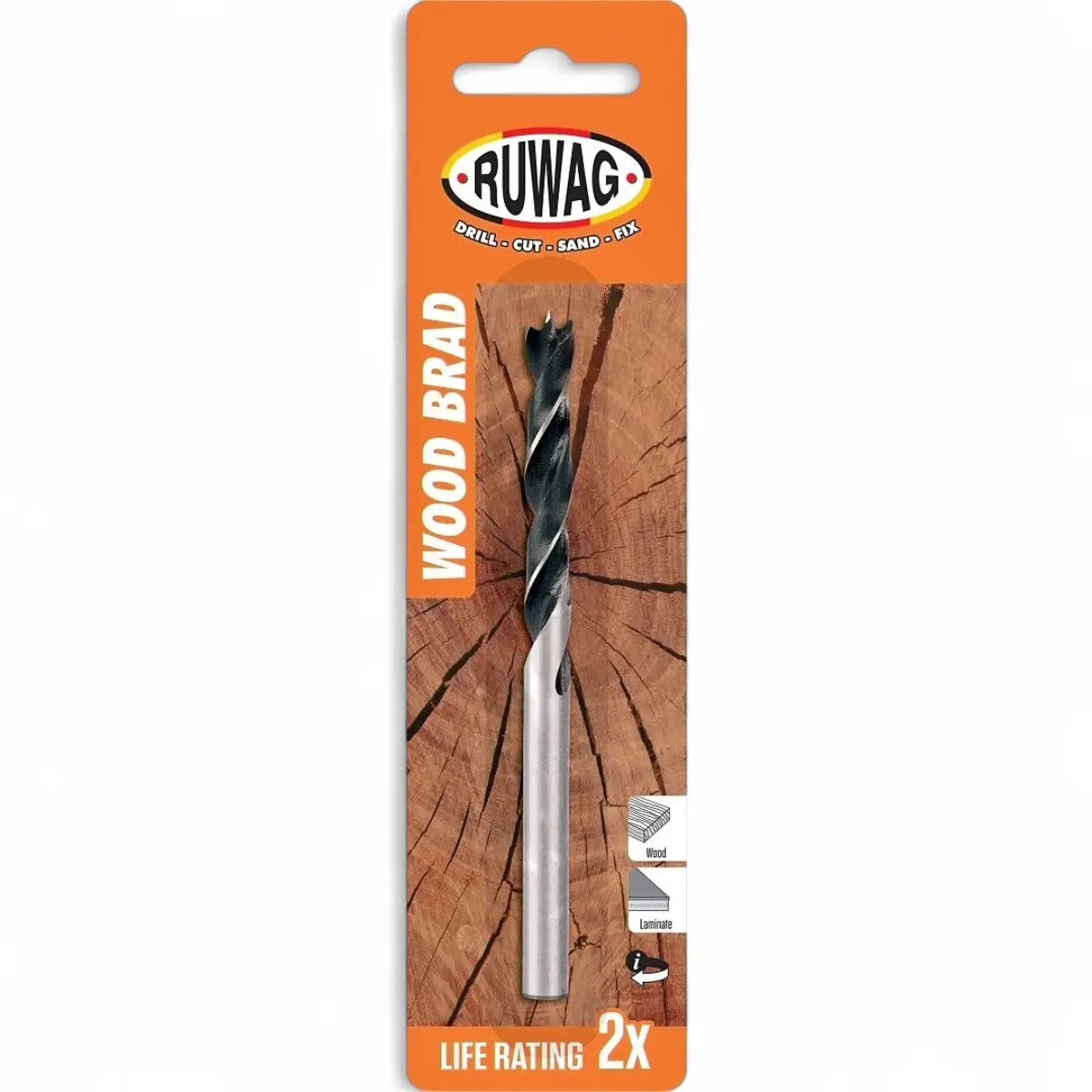 Brad Point Wood Drill Bit (Carded)
