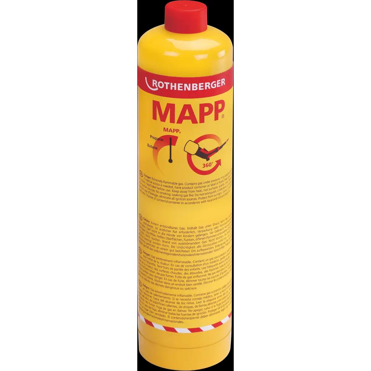 High temperature MAPP gas cartridge