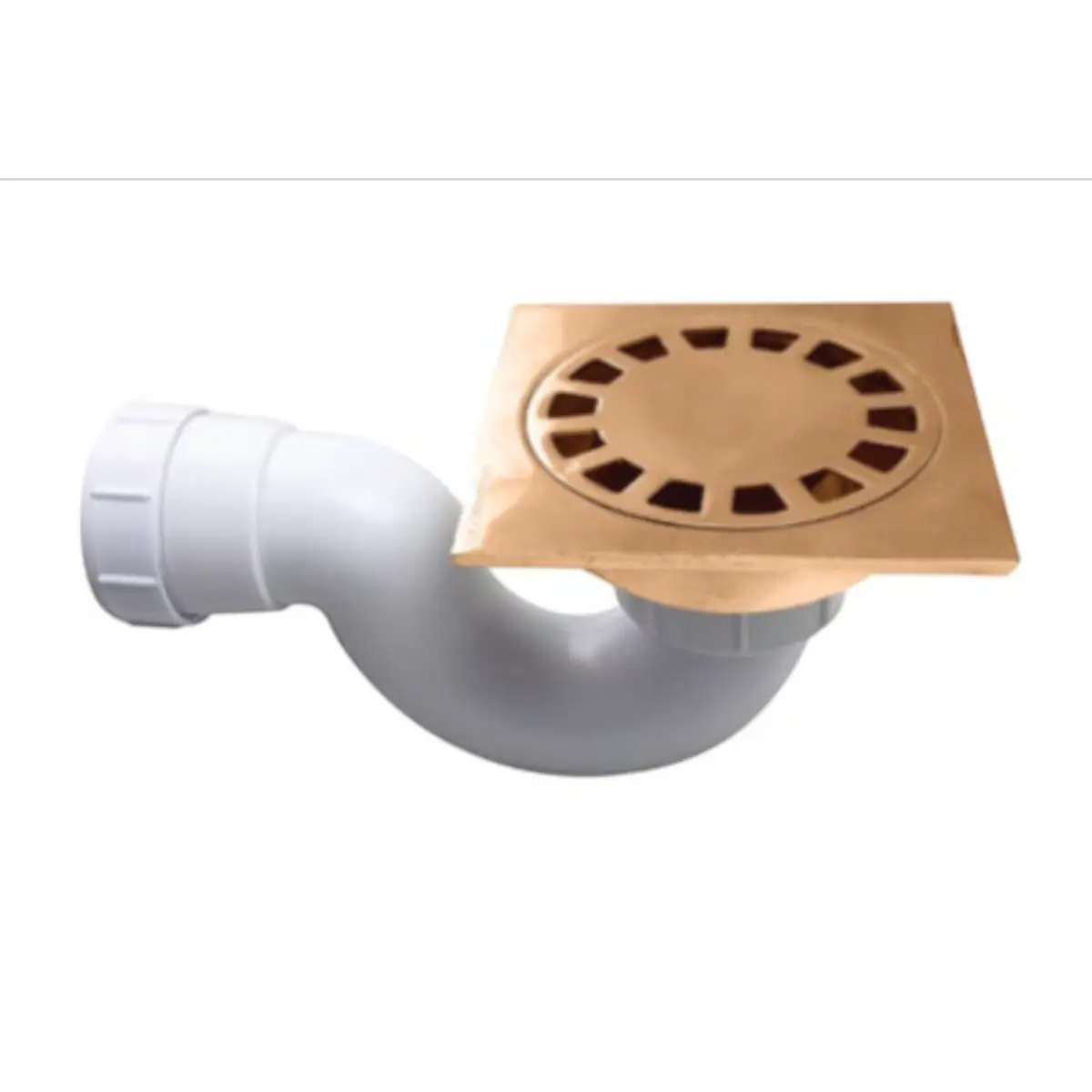 Rose gold shower trap