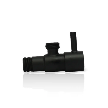Round black brass valve