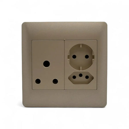 Lesco Apollo 100X100Mm 16A, 1X Shuko/Iec Un-Switched Elega Socket