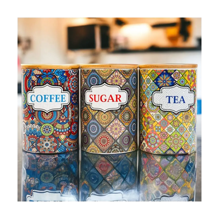 Ceramic kitchen canister set