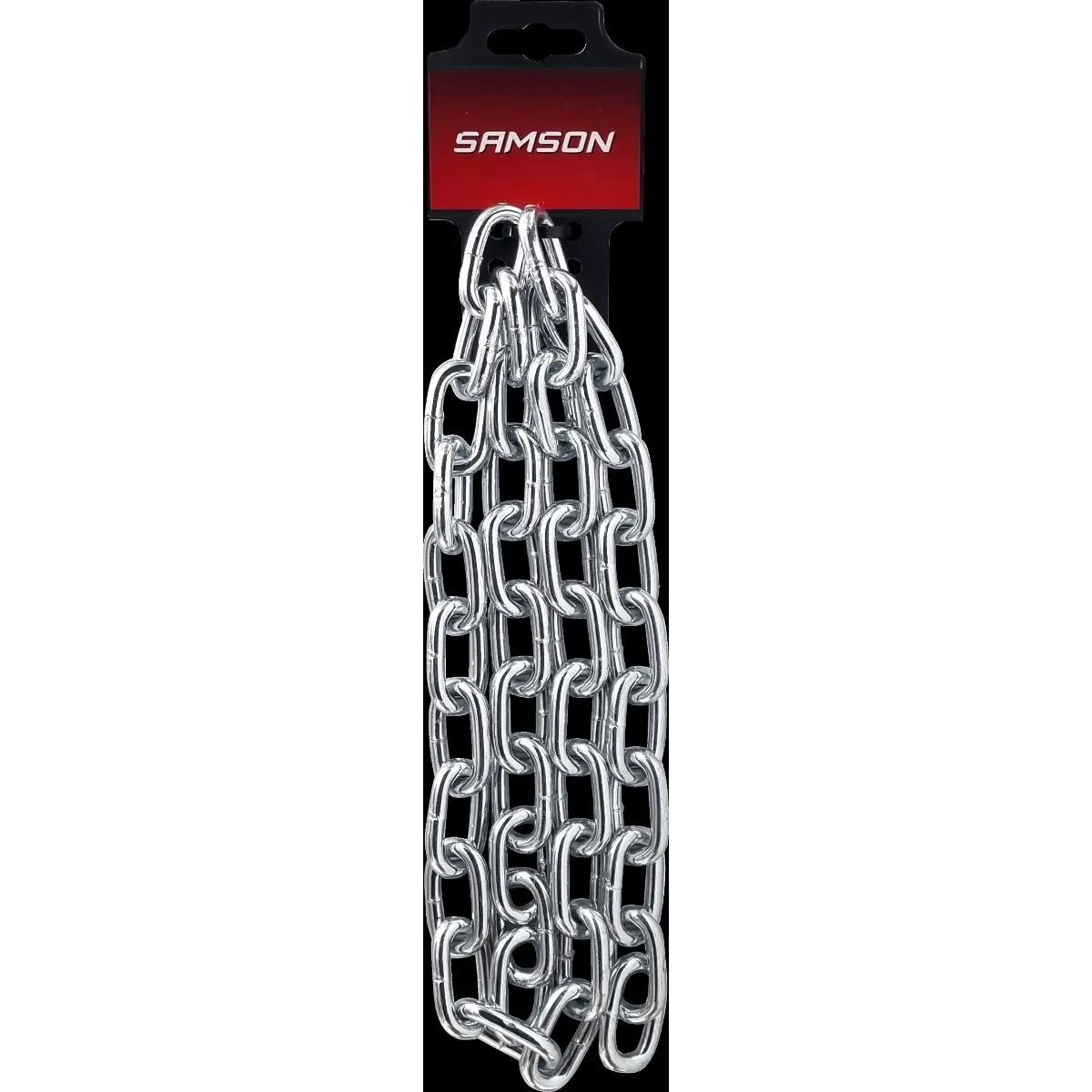 Galvanized plastic card chain
