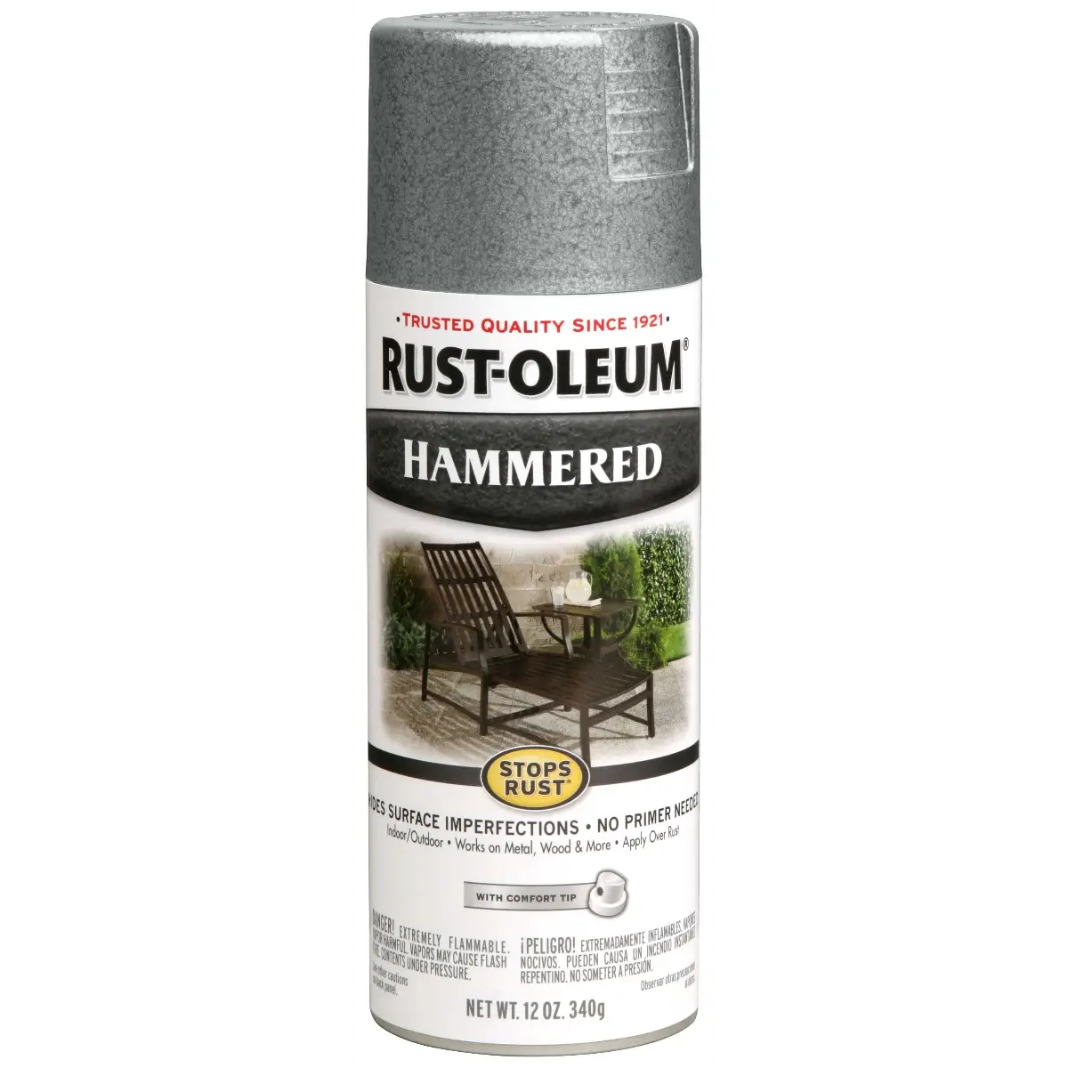Silver hammered spray paint