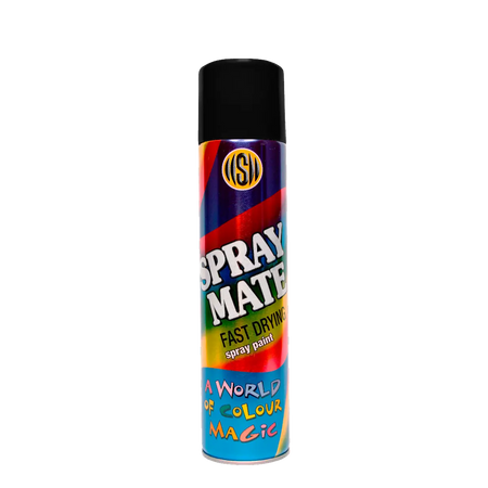 Black matt spray paint can
