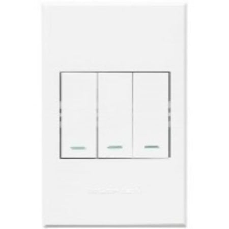 Three lever light switch