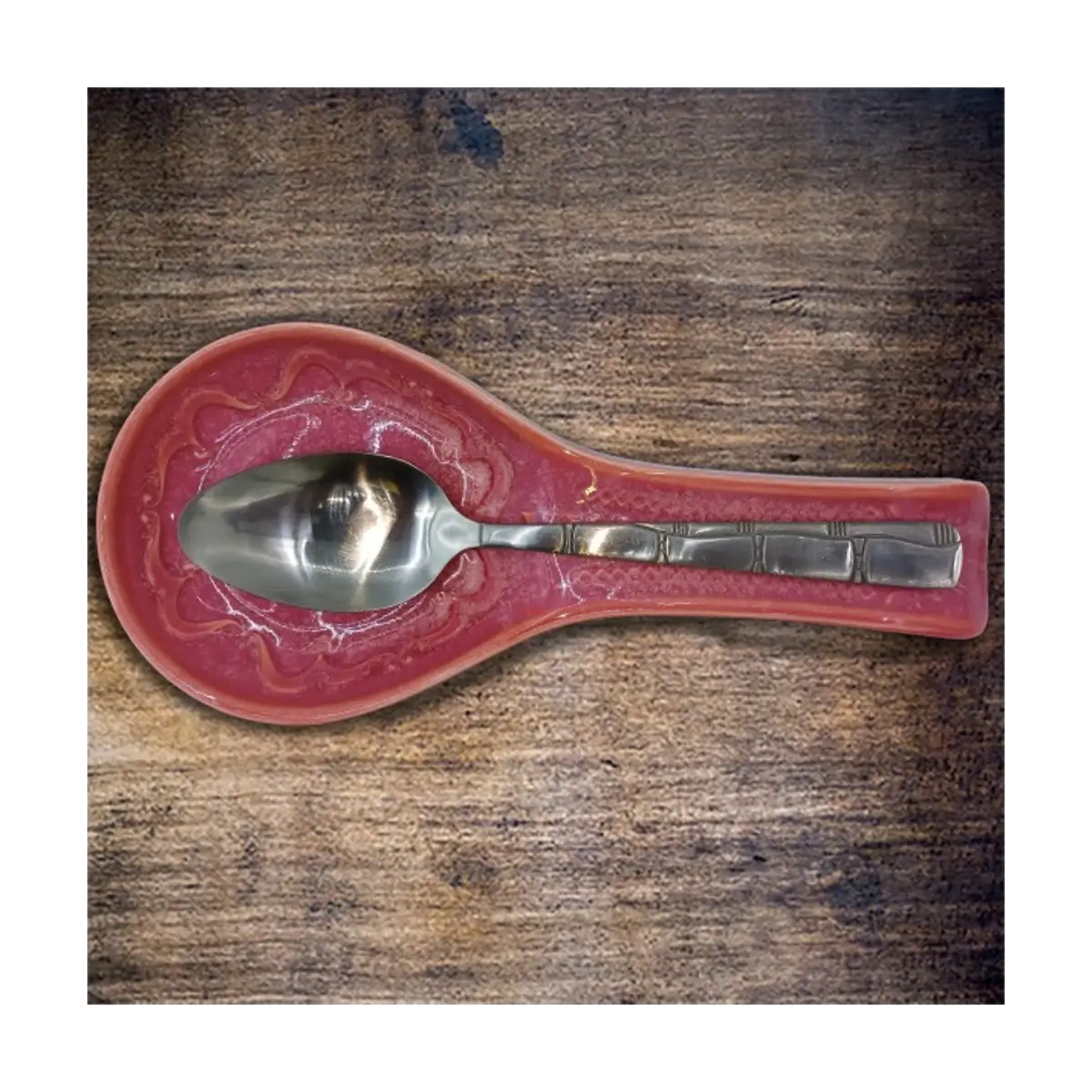 Ceramic spoon rest for cooking