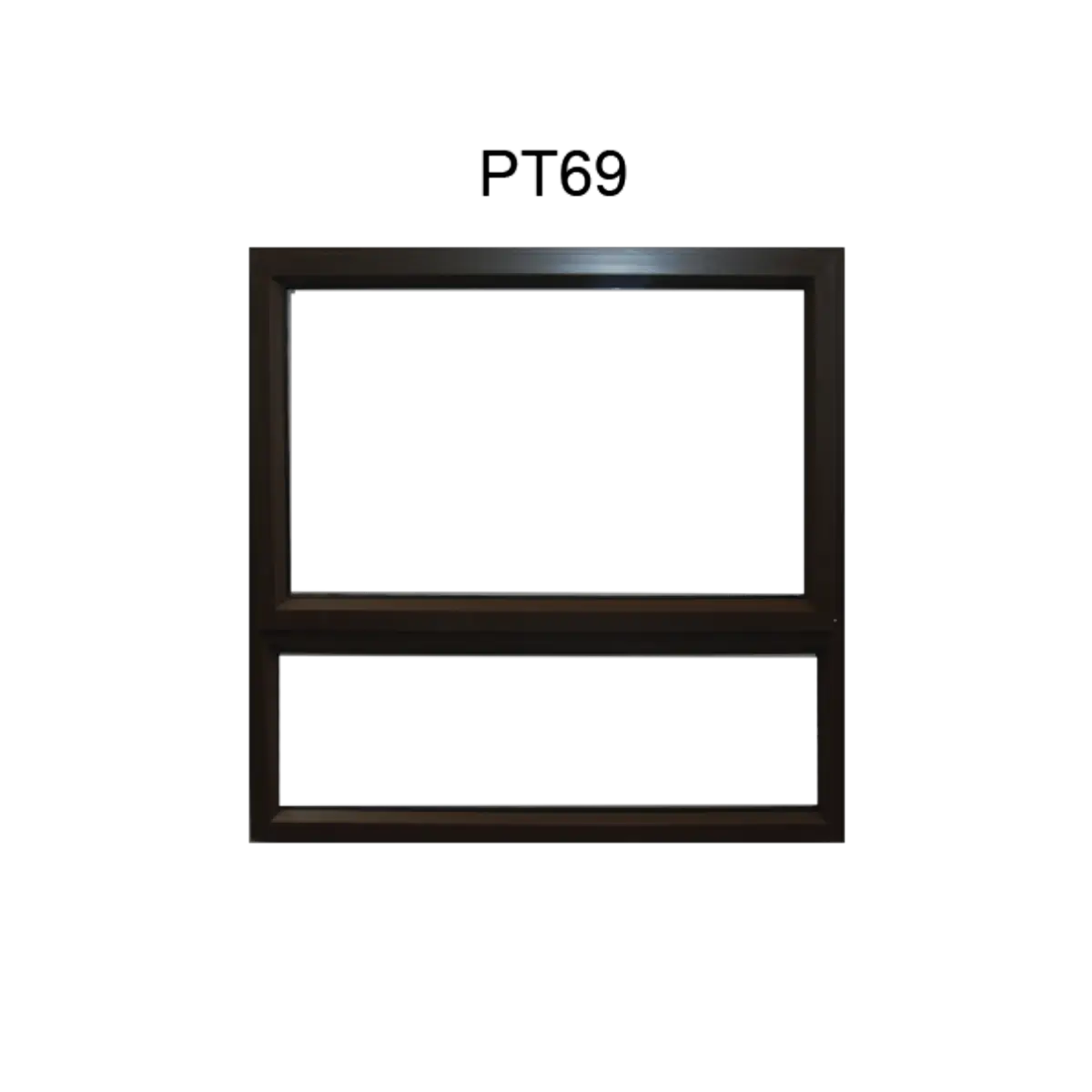 Valuwin Bronze Aluminium Top Hung Window PT69 (600x900) - Al's Hardware
