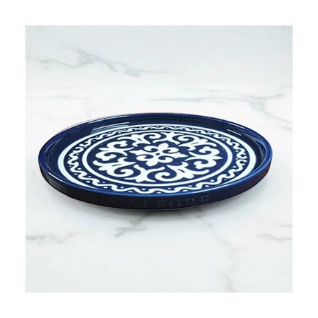 Stackable flat dinner plate