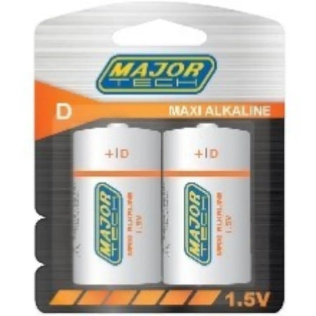 Majortech alkaline D batteries pack