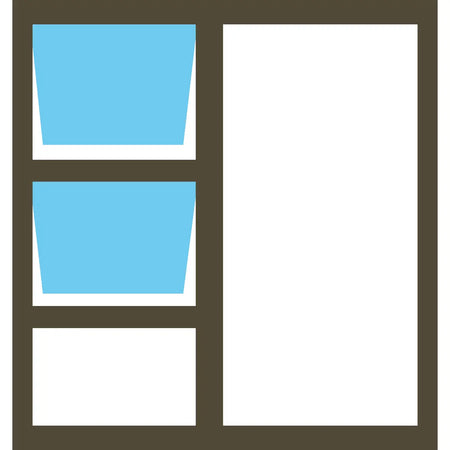 Valuwin Aluminium Top Hung Window PTT1818 (1800X1800)  DOUBLE OPENER - Al's Hardware