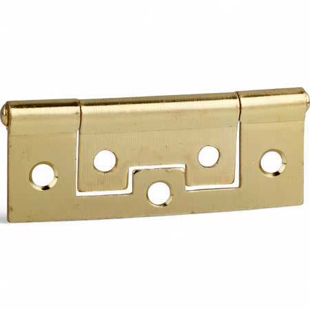 Brass Plated Flush Hinge (2-Pack)