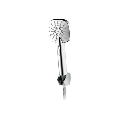 blu-motion chrome hand shower head with hose and wall mount