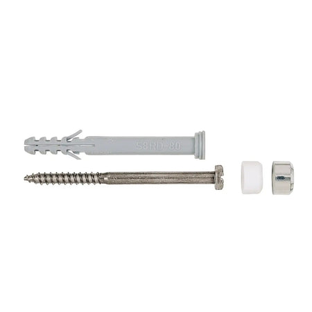 Ceramic castor fixing set