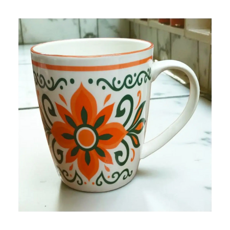 Patterned ceramic mug