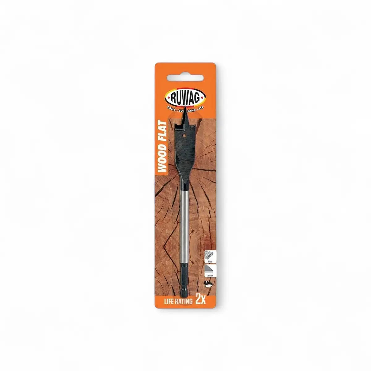 Standard Flat Wood Drill Bit (Carded)