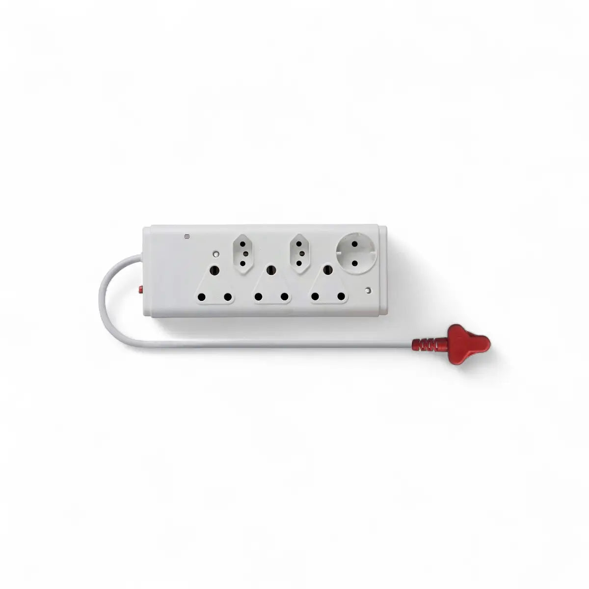 Lesco Multiplug 6 Way+Single Pole Wht Cutoff Switch H05Vv-F Switch Socket