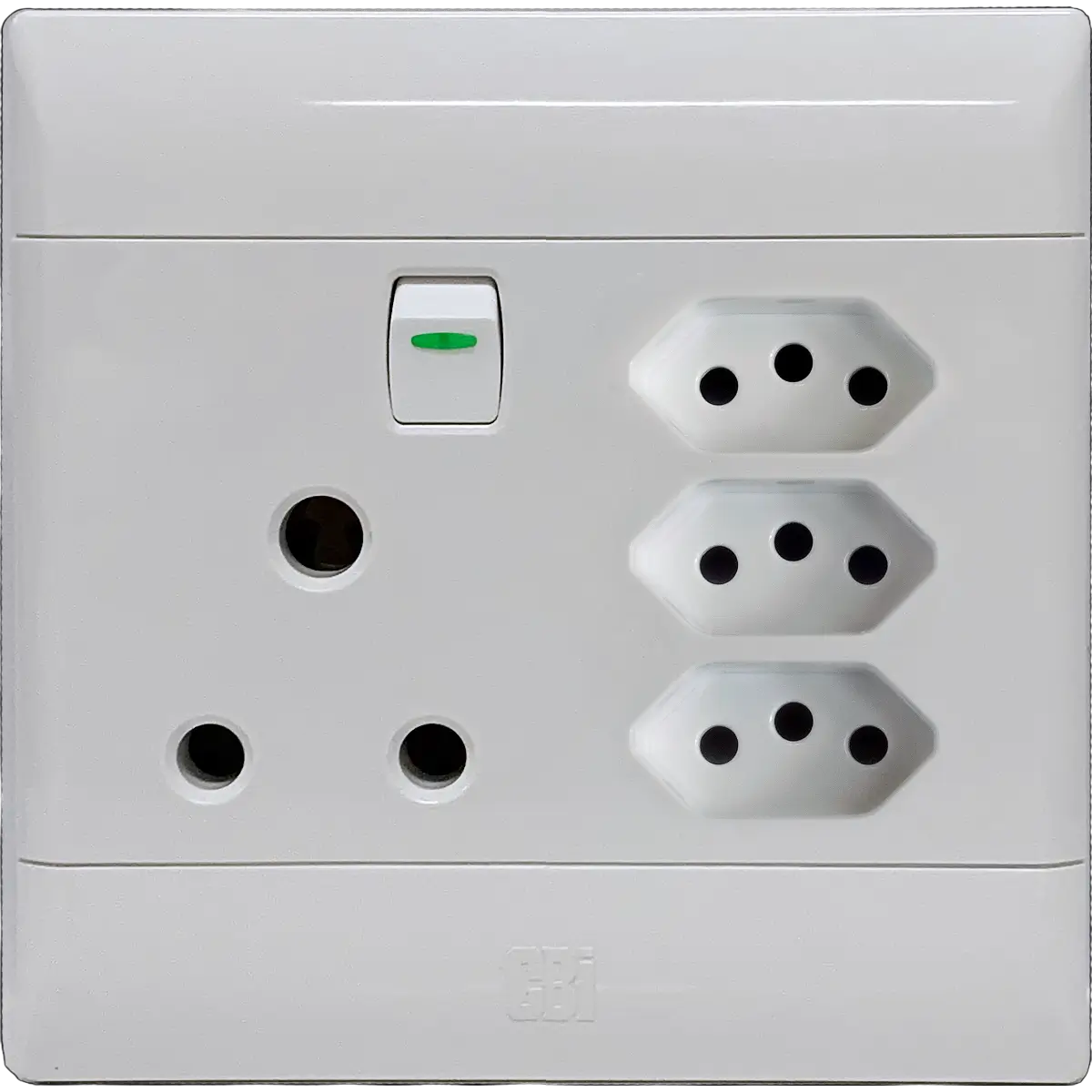 White euro wall socket