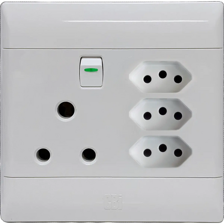 White euro wall socket