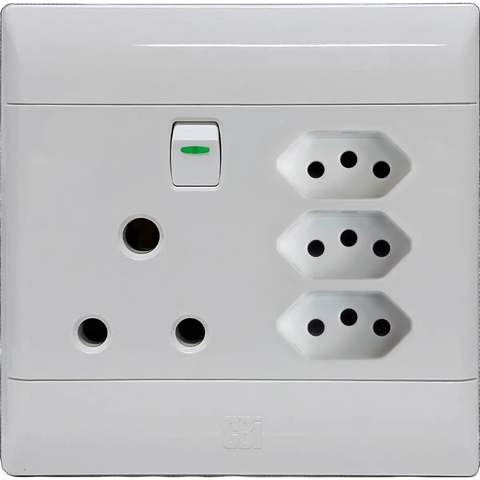 White euro wall socket