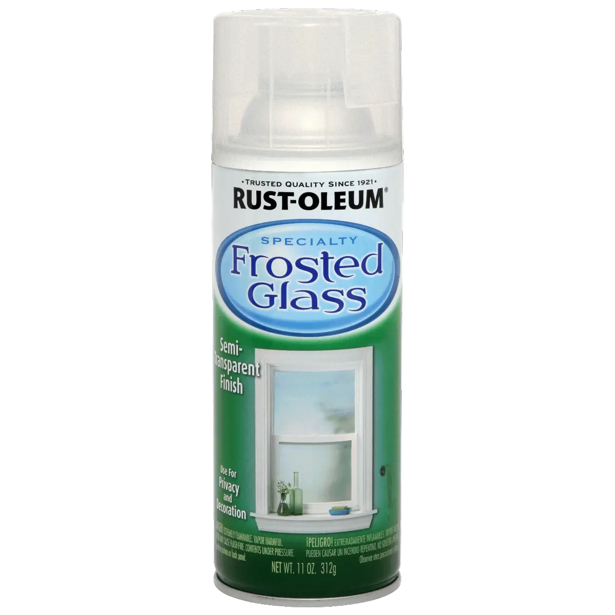 Clear frosted glass spray paint